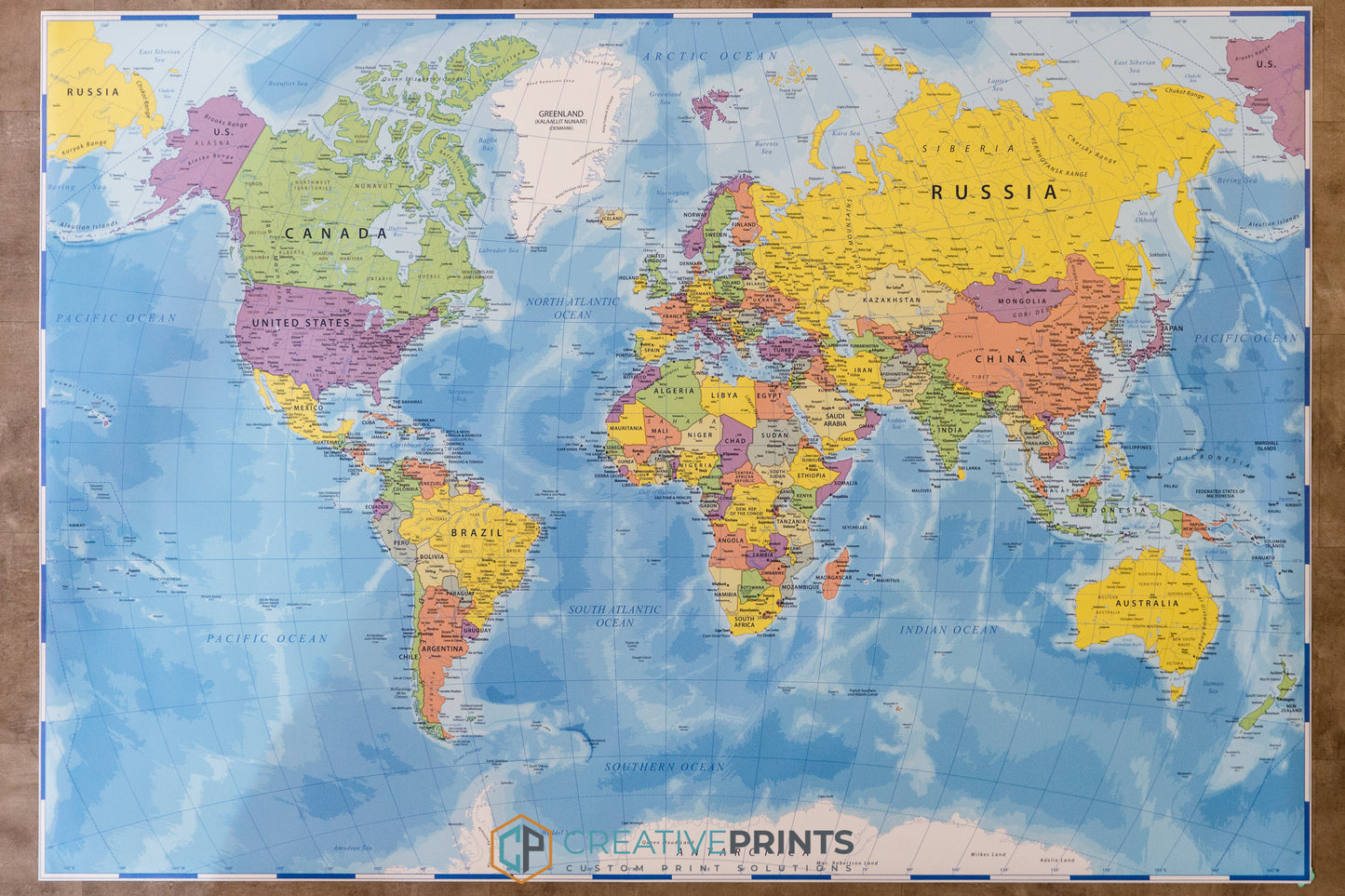 World Map Poster - Custom Size