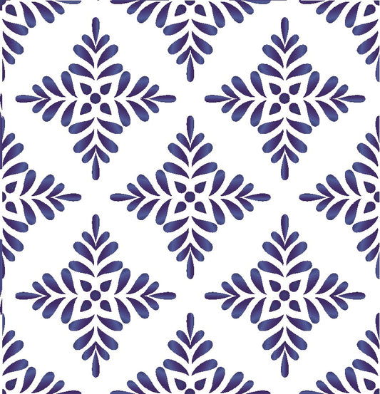 Blue & White Jaipuri - High Quality Vector Print