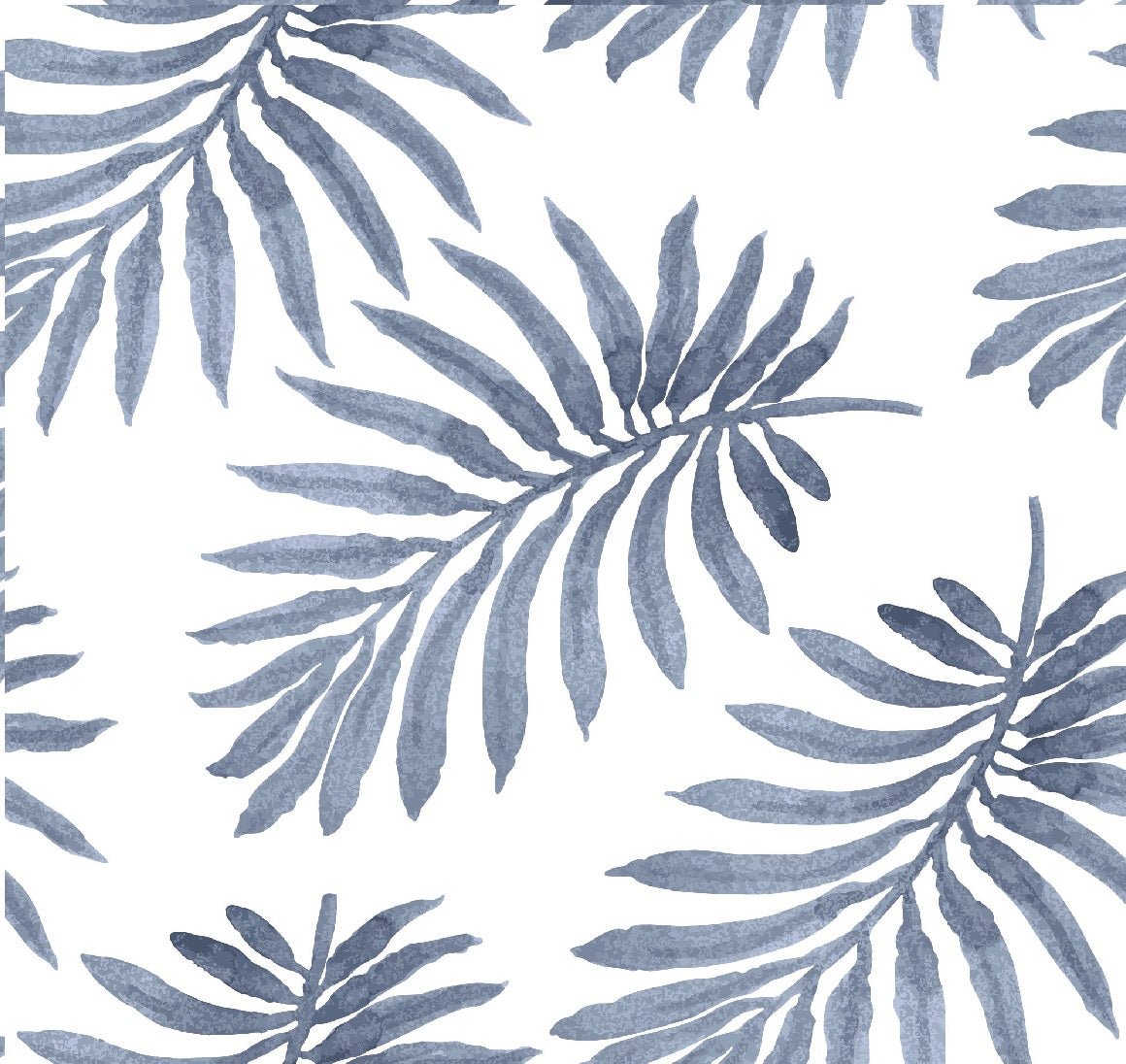 Muted Blue/Grey Leaf - High Quality Vector Print